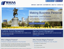 Tablet Screenshot of magnafinance.com